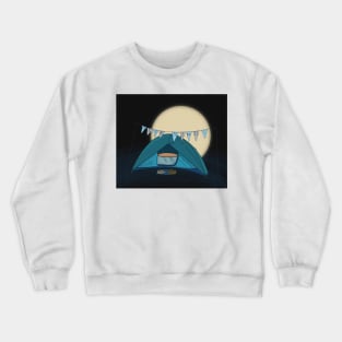 Camping Date Night Illustration Crewneck Sweatshirt